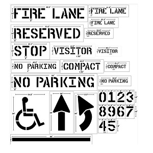 Parking Lot and Road Marking Stencil Kit